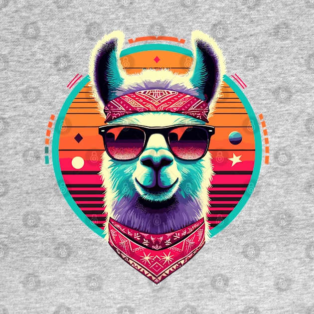 Retro Llama - Vintage Llama by JessArty